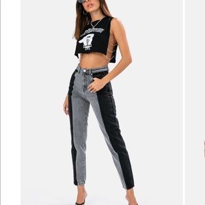 Nori Color Block Adika Jeans